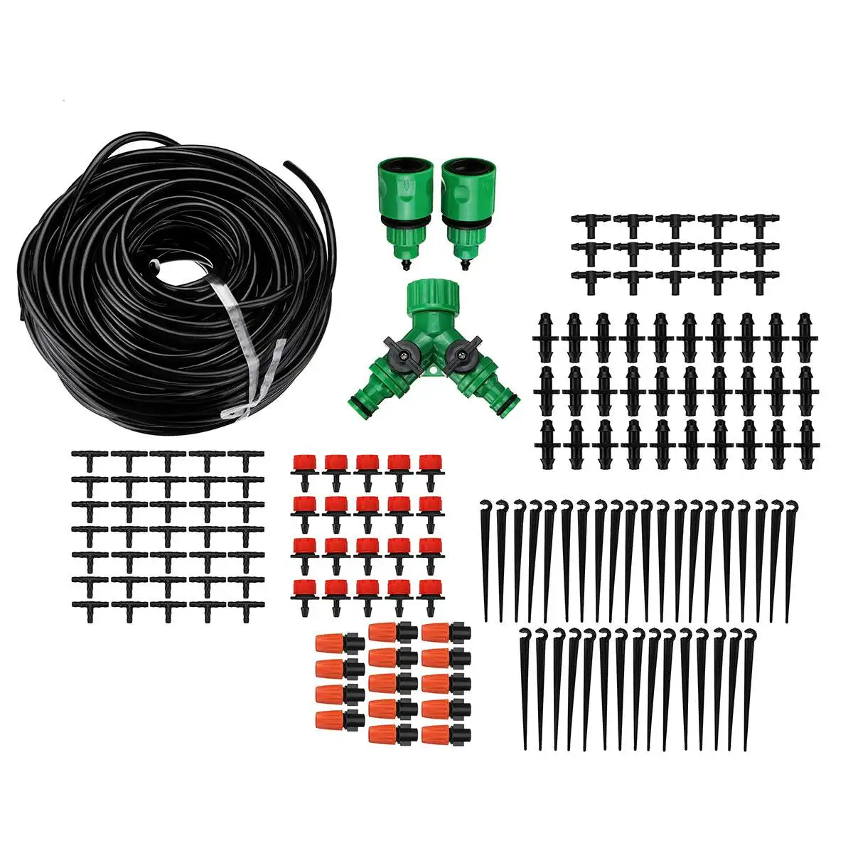 

40m Drip Water Irrigation Kit Set Automatic Micro Drip Garden Spray Irrigation System Self Watering Kits with Adjustable Dripper