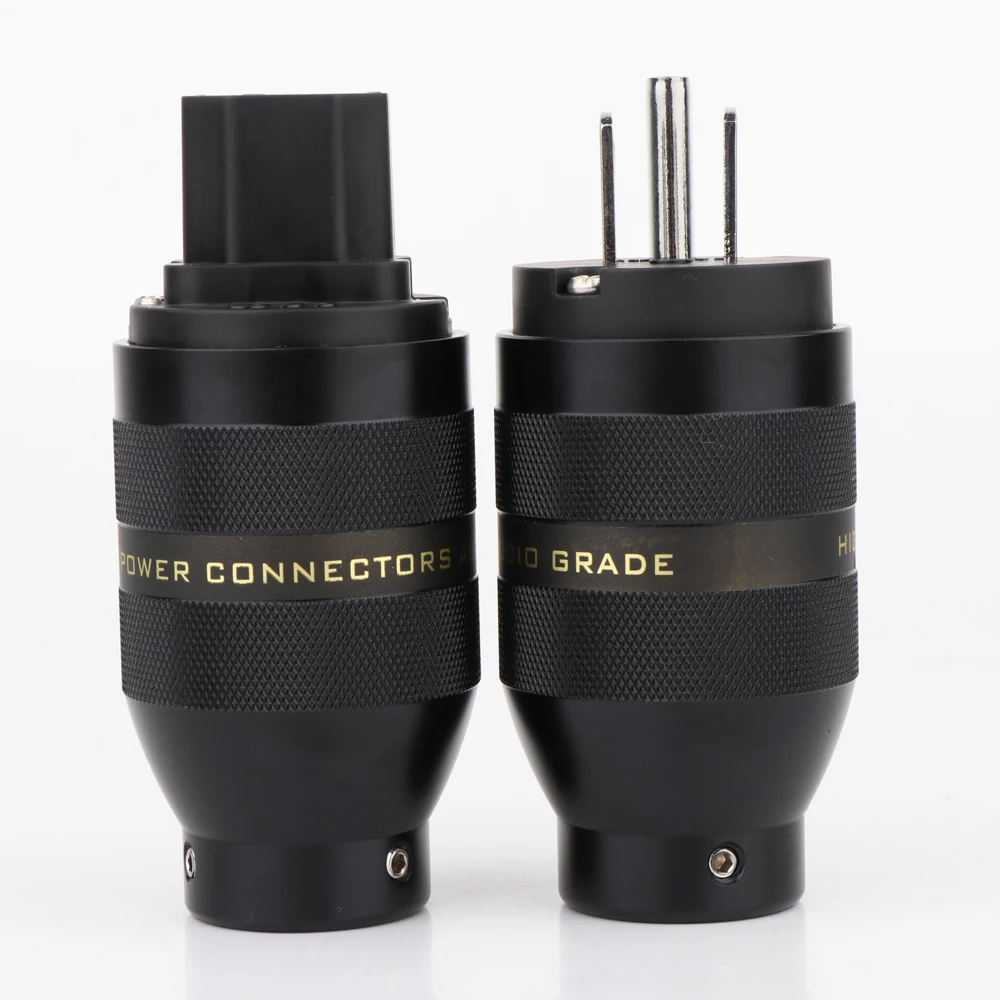 

High Quality Rhodium Plated Brass US Version Power Cable Plug Hi-end US AC Mains Power Connector Grade US Plug