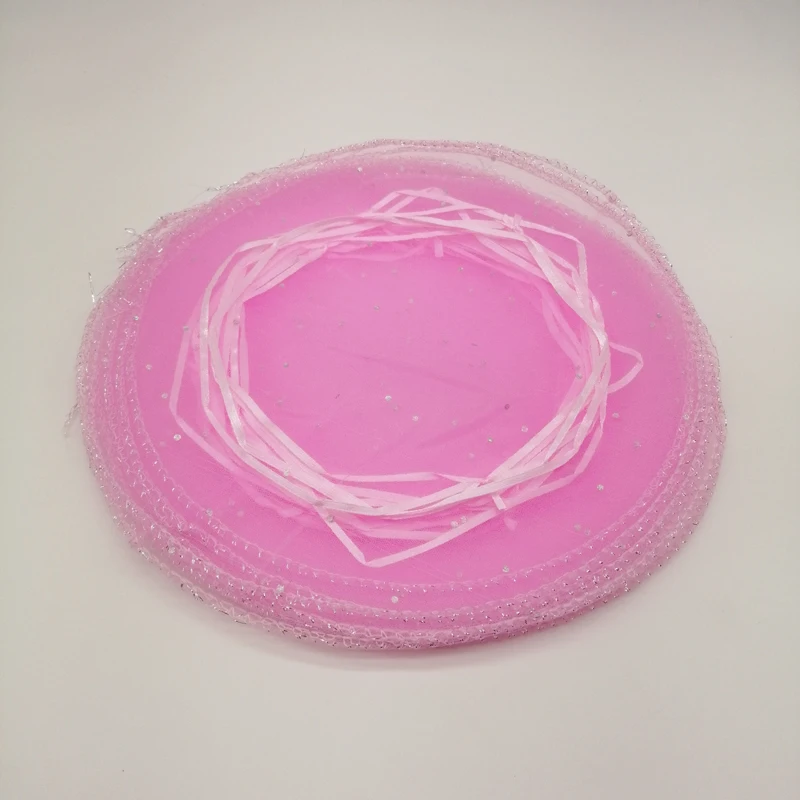 100 шт. круглых подарочных пакетов из органзы ruihaoyu 26-35-40 см