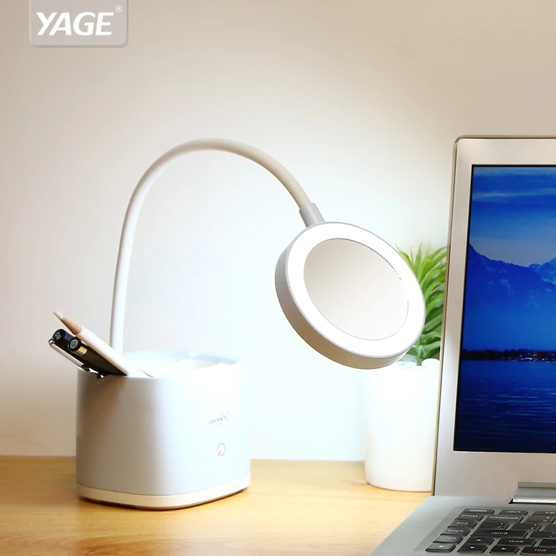 YAGE зеркало для макияжа настольная лампа держатель ручек шланг 3 режима диммер 18650