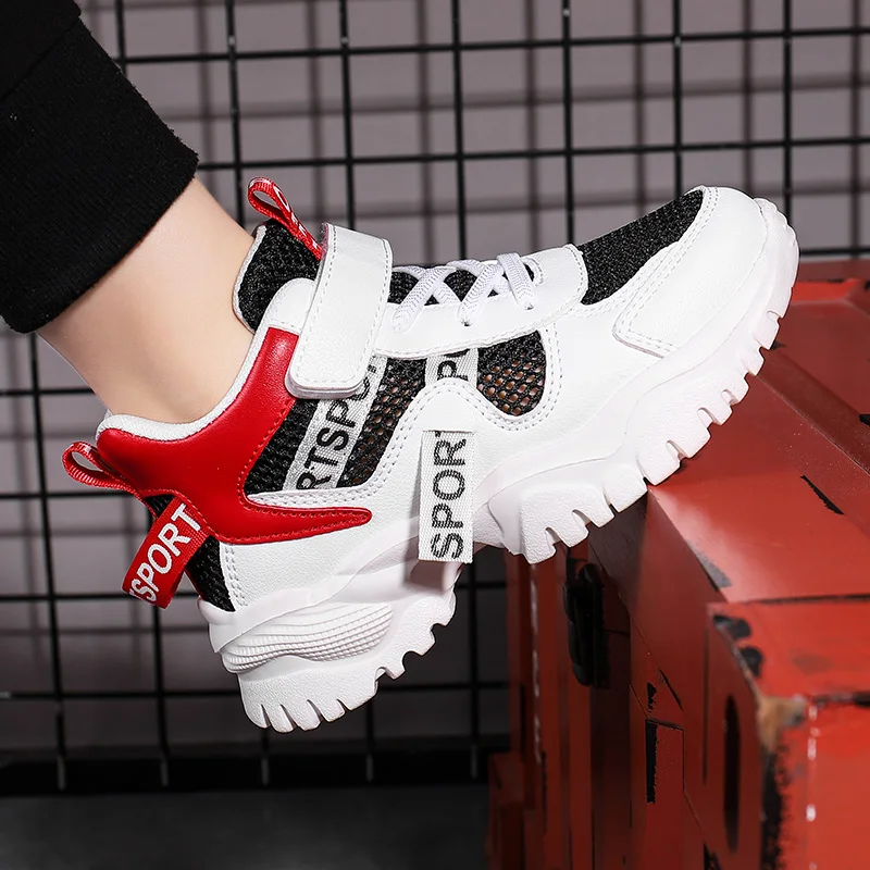 

Кроссовки Детские сетчатые для бега, модная обувь на массивном каблуке, дышащие, для девочек и мальчиков, на лето