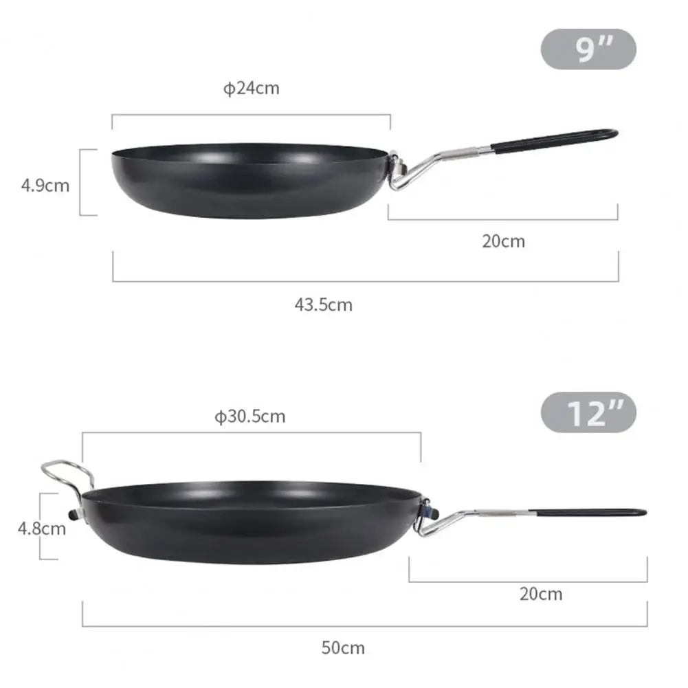 

Grilling Skillet Portable Non-Stick BBQ Foldable Frying Pan for Outdoor Camping