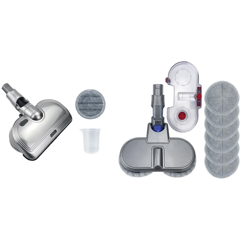 

2 Set Vacuum Cleaner Accessories: 1 Set Wet Dry Mopping Head & 1 Set Electric Mop Head With Water Tank Brush Head