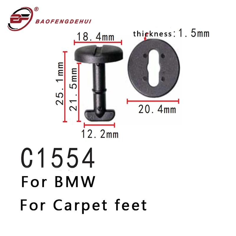 

Car Fastener For BMW Fender Carpet Floor Mats Clips Fastener