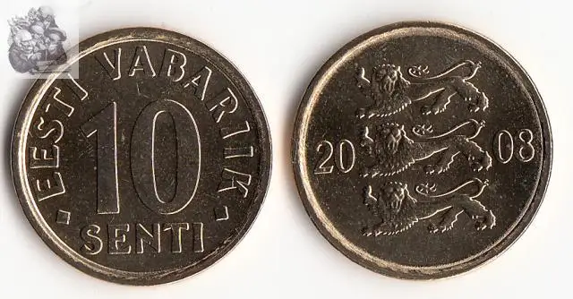 Эстония 10 монет старая версия Европейская оригинальная монета новая|Безвалютные