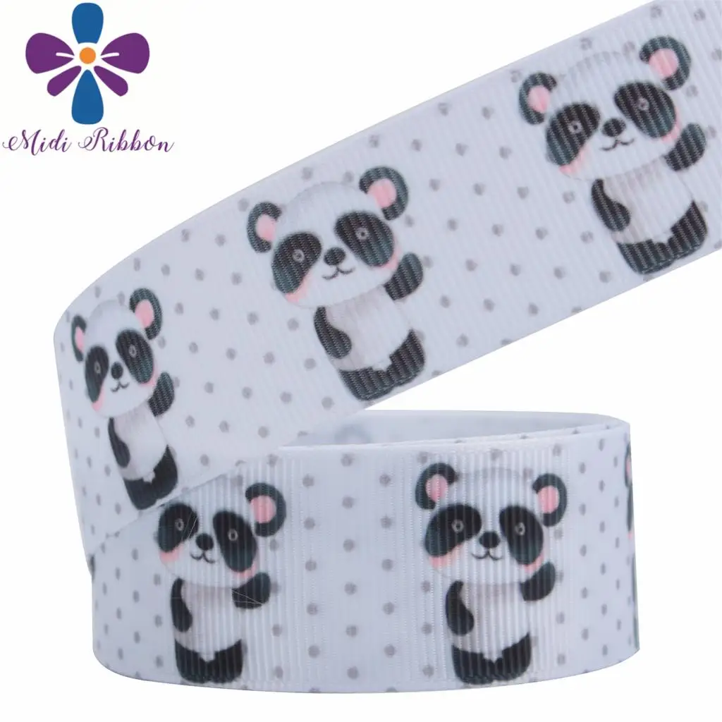 16 мм-75 мм Репсовая лента с принтом в виде слона и панды | Дом сад