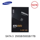 SAMSUNG SSD 870 EVO 250 ГБ 500 Внутренний твердотельный жесткий диск HDD жесткий диск SATA 2,5 250 GB 1 ТБ 2 ТБ дюймов ноутбука, настольного компьютера, ПК