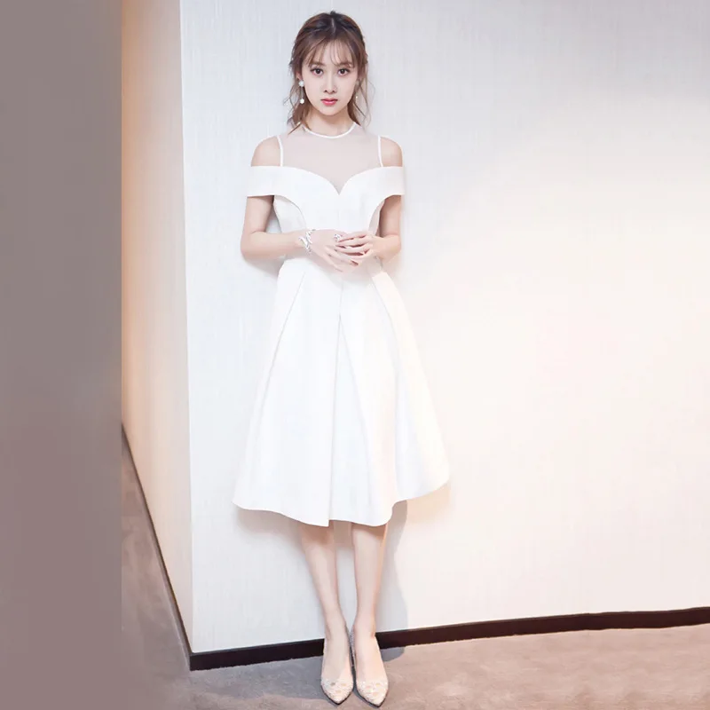 Белый женское обтягивающее платье элегантное Королевское Платье принцессы для