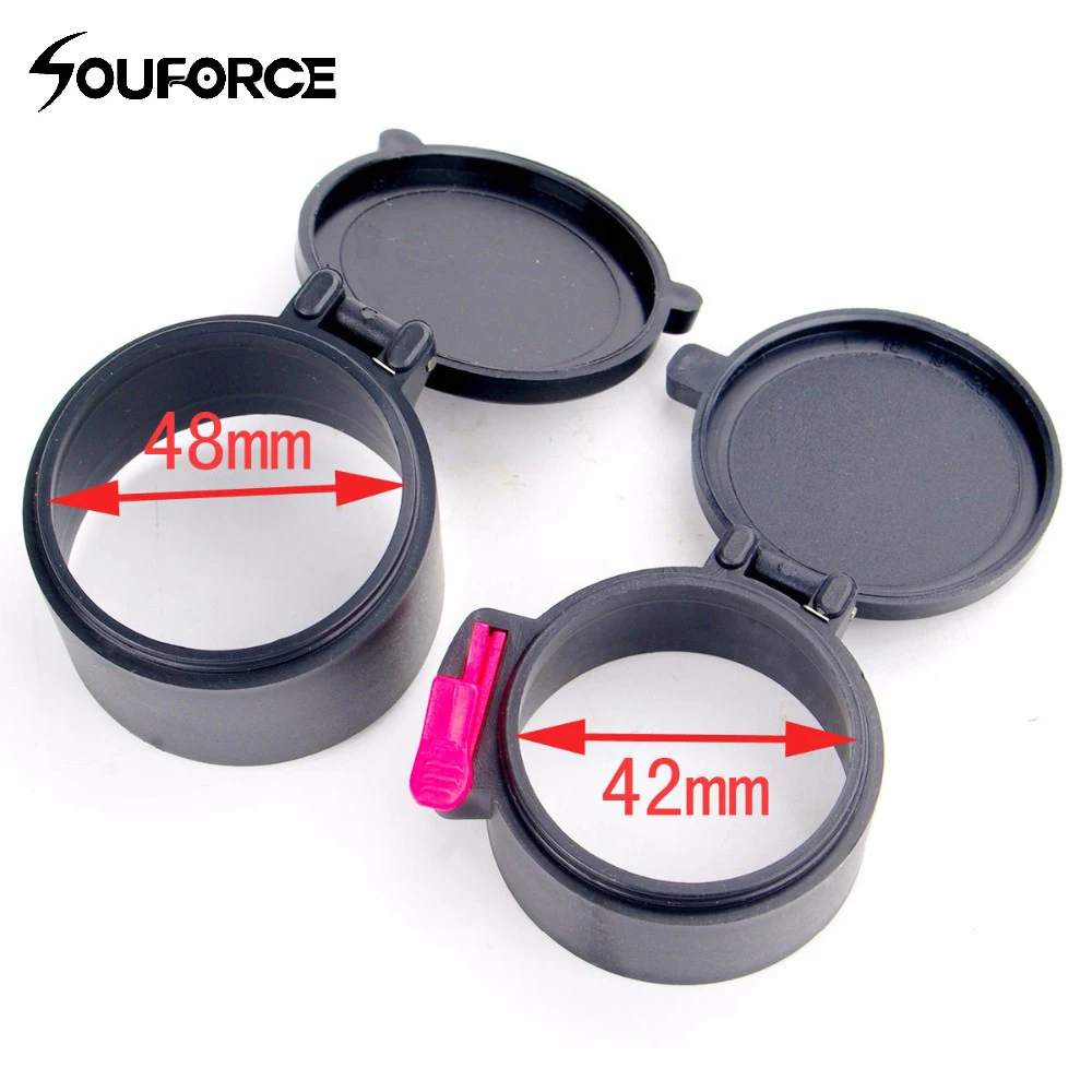 

48mm&42mm Gun Scope Lens Cover for 40mm Rifle Sight Dustproof Caps for Scope Hunting Gun Anti-dust Accessory