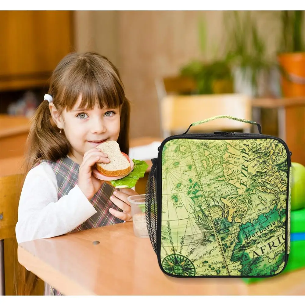 Новая Функциональная карта портативный изолированный Ланч бокс Термосумка для