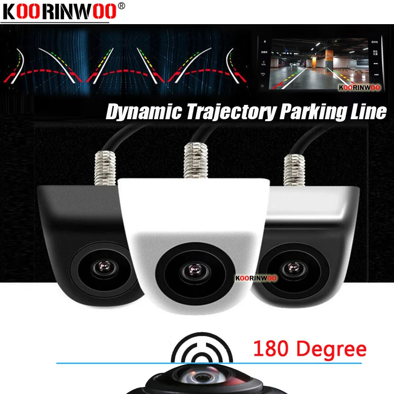 Koorinwoo HD широкоугольный объектив рыбий глаз Автомобильная камера заднего вида +