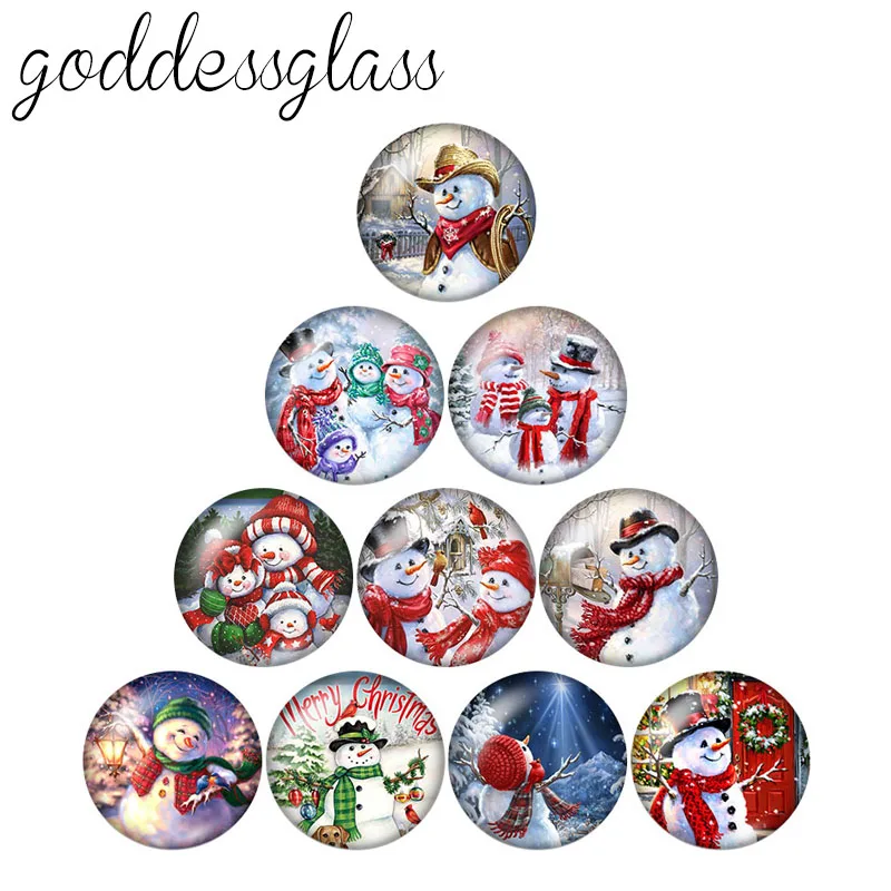 Счастливого Рождества счастливый подарок на Новый год 10 шт. Смешанные 12 мм/18 мм/20