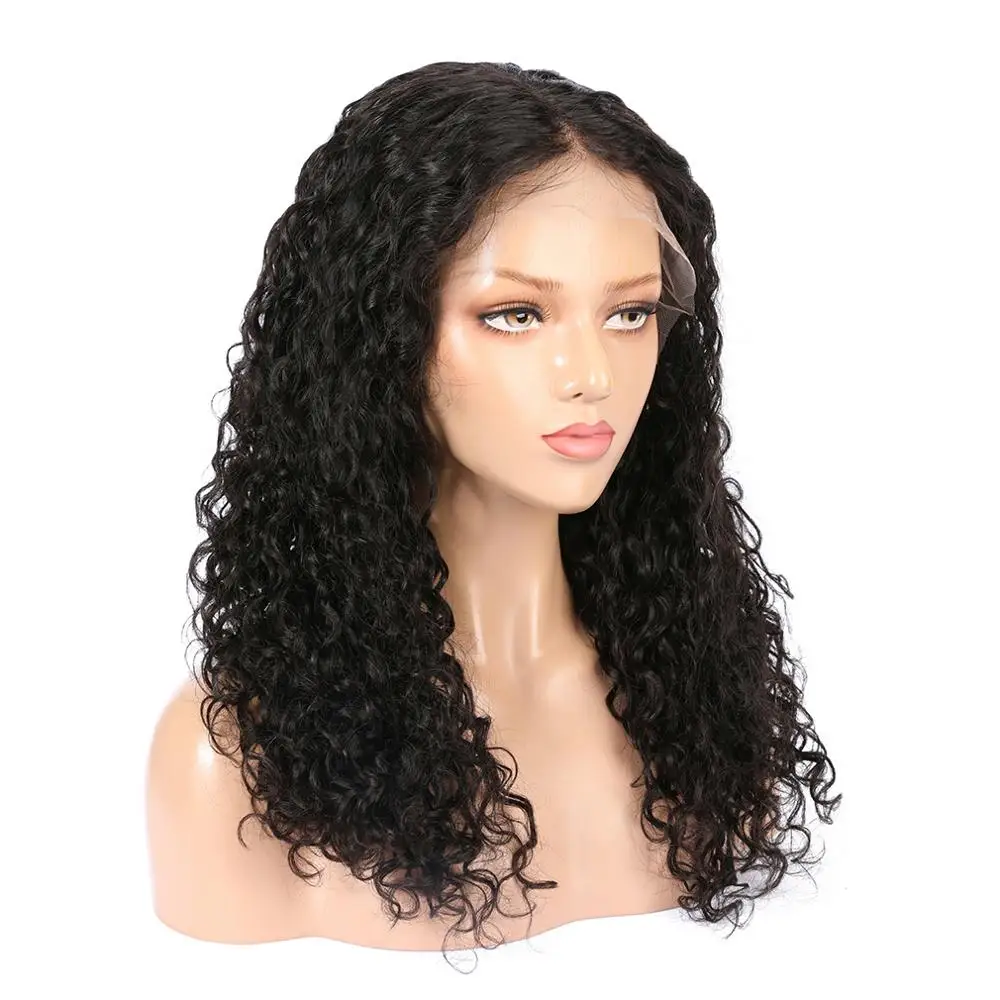 Jerry Curly 360, парик с фронтальной шнуровкой, перуанские человеческие волосы Remy, парики натурального цвета с отбеленными узелками, предварительно выщипанные, плотность 150%, Vinuss