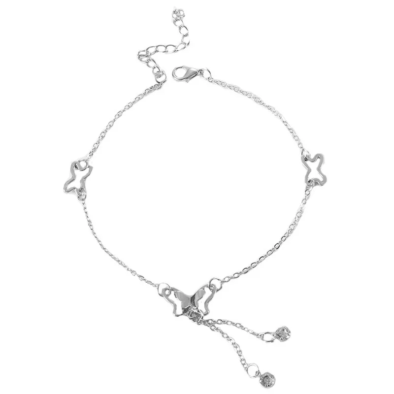 Бабочка кулон ножные браслеты на ногу летняя Йога пляжная нога браслет ручной