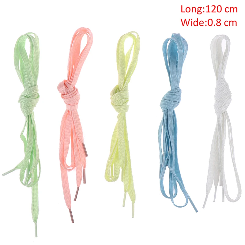 

2pcs/Pair Cotton Glow Luminous Shoelaces Funny Sport Gift Running Fluorescent Gift Toys 120cm*0.8cm