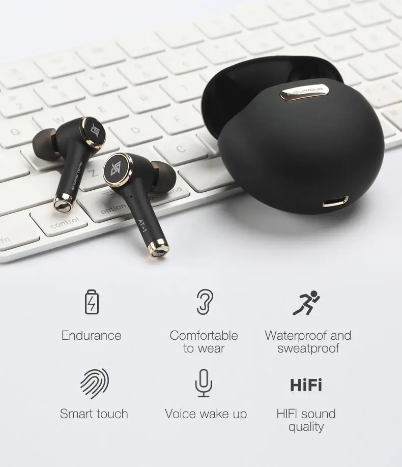 AUGLAMOUR AT 1 Bluetooth 5 0 TWS беспроводные наушники Blutooth с шумоподавлением
