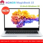 Ноутбук HONOR MagicBook 15, 2021 дюйма, Intel Core i5-1135G7i7-1165G7 MX450 16 Гб ОЗУ 15,6 ГБ PCI SSD Windows 10