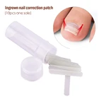 Зажим для выпрямления вросшего ногтя, 10 шт.упак., Лечение ногтей, эластичная заплатка наклеек, уход за ногами, педикюр