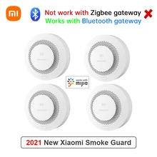 Xiaomi Mi Smoke Sense Guard Carbon Monoxide Fire Alarm Detector Remote Reminder Bluetooth Connect Gateway 3 Mi Home Sensor