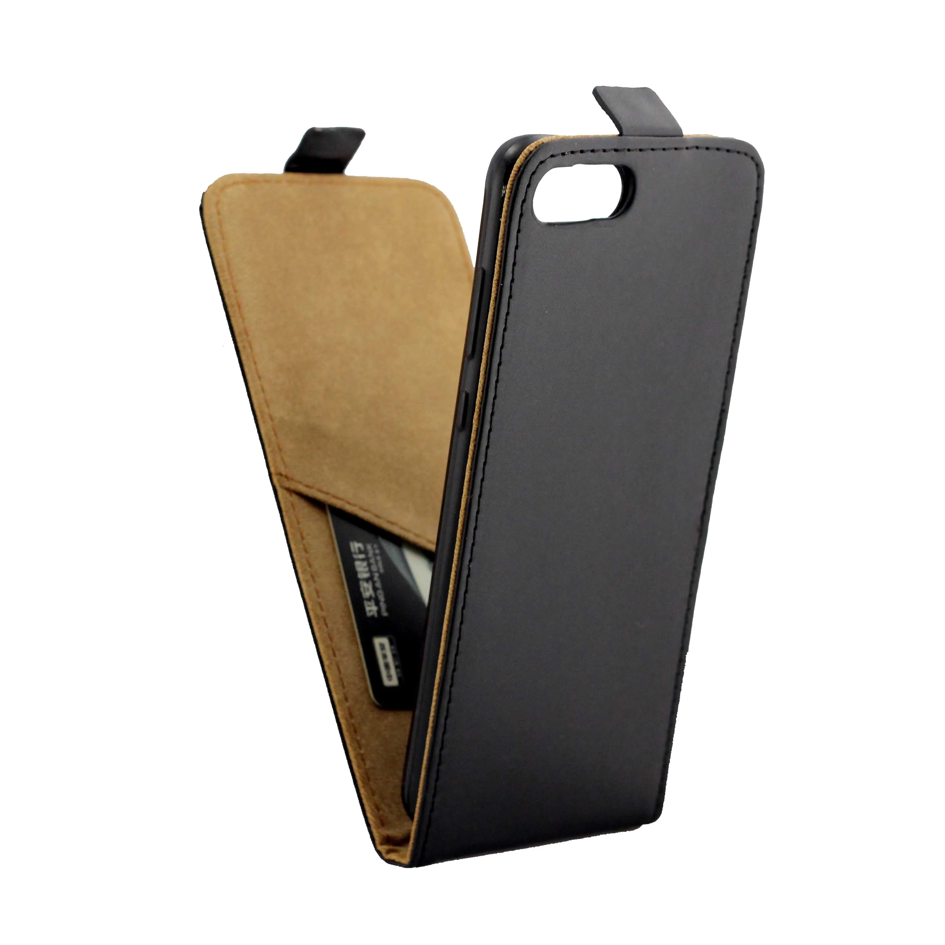 Магнитный Вертикальный откидной кожаный чехол-накладка с отделением для карт из