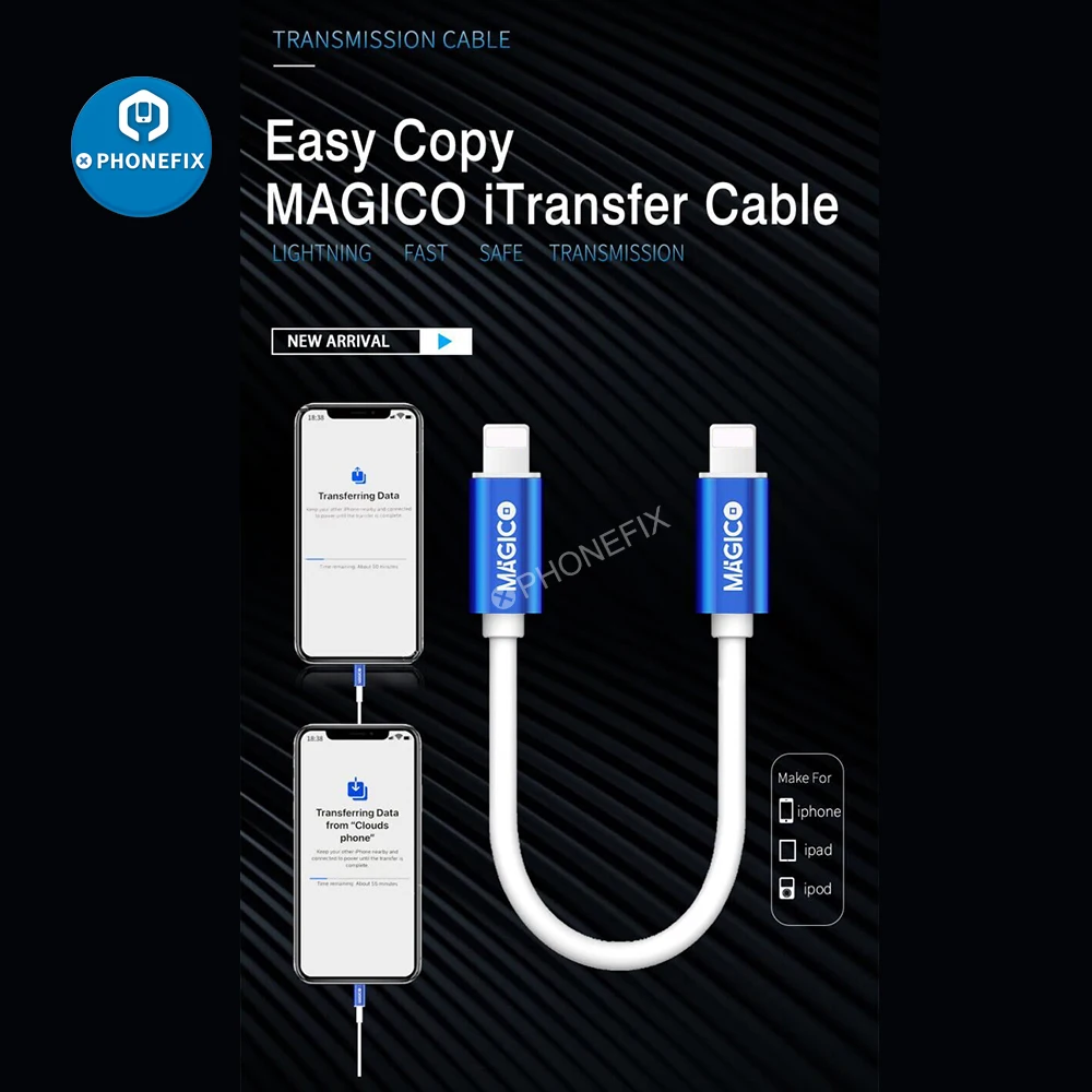

Кабель MAGICO Type-C Lightning OTG, передача данных и файлов для iPhone Pro и ipad, легкая копия