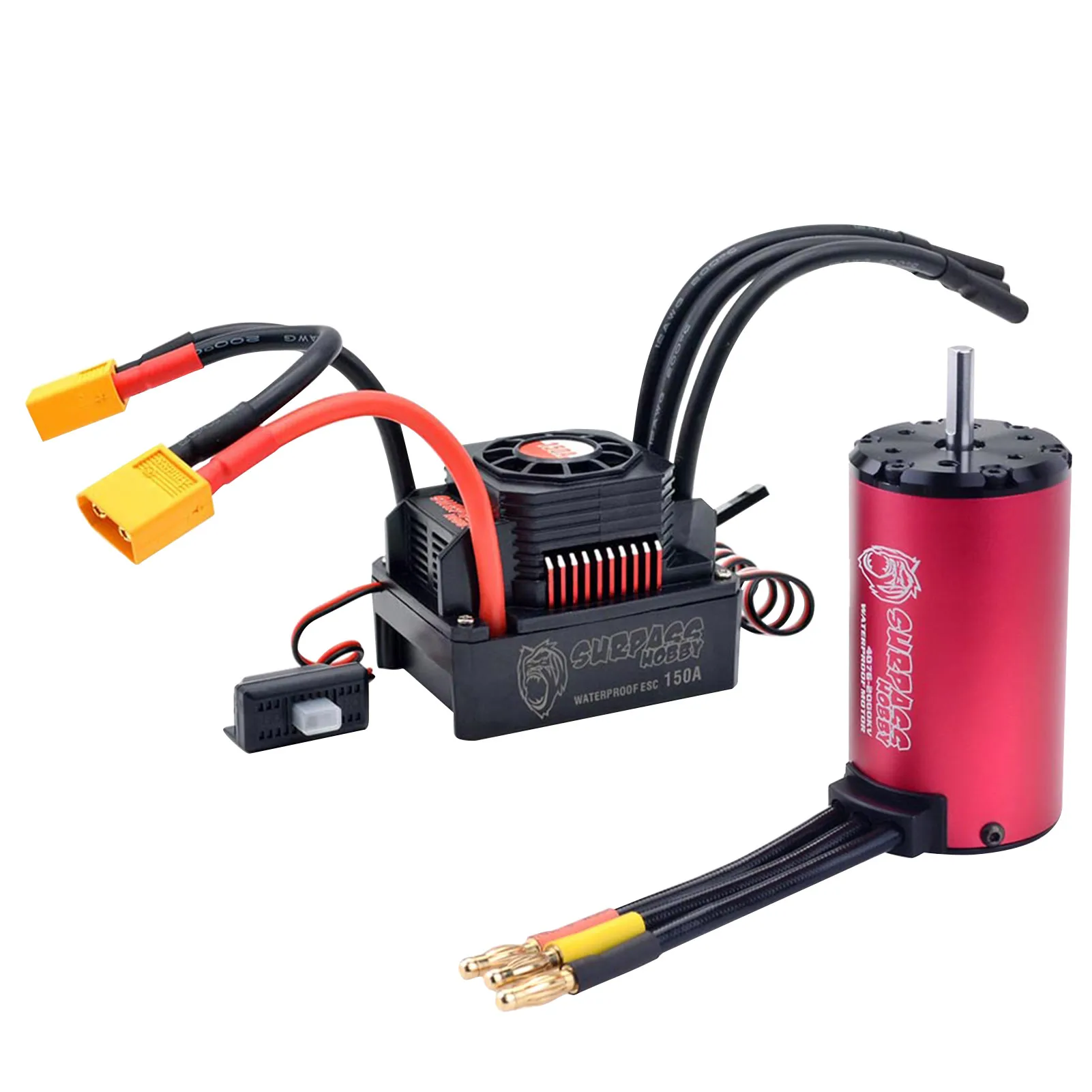

2000 KV 4076/ 3100 KV 3650 Brushless Motor Waterproof 150A Brushless ESC with BEC XT60 Plug for 1/8 RC Car Accessories