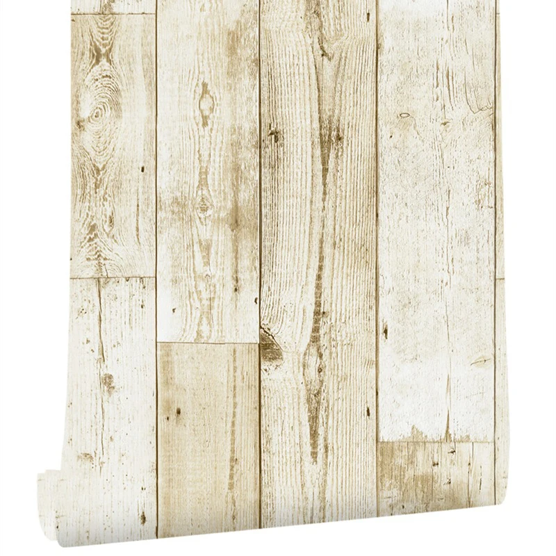 

1M 6M Vintage Wood Grain Waterproof PVC Self-Adhesive Wallpaper Restaurant Bedroom Background Wall Dormitory Wallsticker