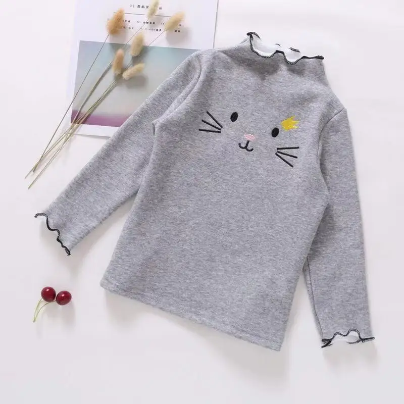Spring/Autumn Clothes Girls Tops Cotton Children's Long Sleeve T-shirt Kids Stretch Bottoming Shirt for 3-7Y | Мать и ребенок