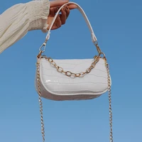 crocodile pattern leather crossbody bag for women fashion small handbags luxury design ladies clutch purse shoulder bag