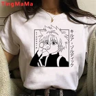 Японское аниме Hunter X Hunter Killua Футболка мужская Kawaii мультфильм летние топы Графические футболки Harajuku унисекс футболки мужские
