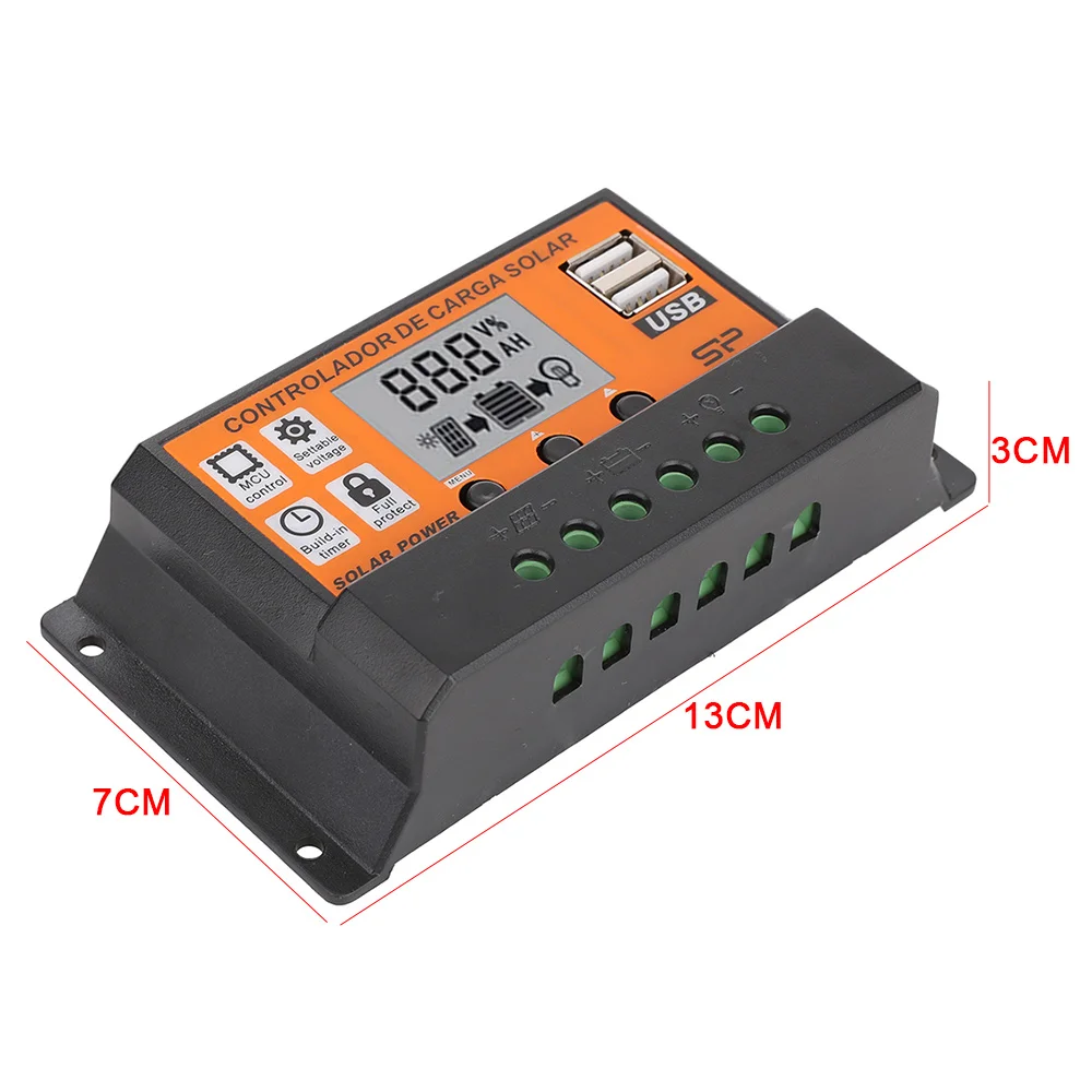 10-100A solar panel voltage regulator charging controller DC12/24V automatic focus tracking PWM mode | Автомобили и мотоциклы