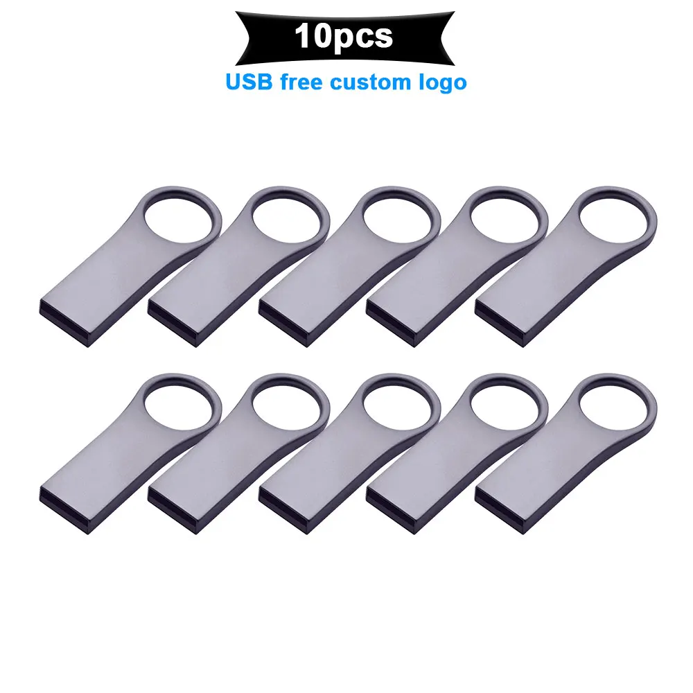 

10pcs/lot metal USB flash drive Personalize logo memoria usb 4GB 8GB 16GB 32GB 64GB 128GB storage USB Stick For photography gift