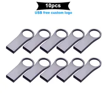 10pcs/lot metal USB flash drive Personalize logo memoria usb 4GB 8GB 16GB 32GB 64GB 128GB storage USB Stick For photography gift