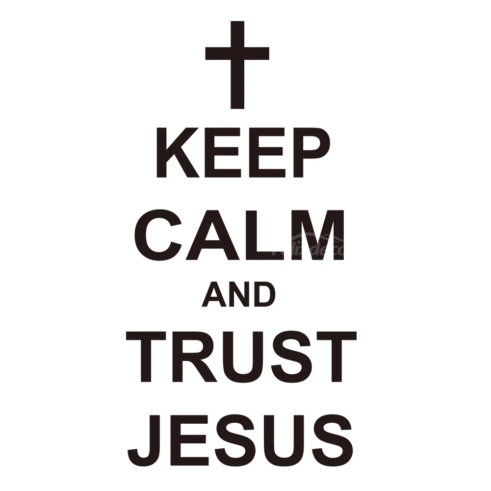 Fusion Keep Calm And Trust автомобильный стикер Иисуса Крест христианство Виниловая наклейка для автомобиля креативное искусство виниловая роспись ZP173