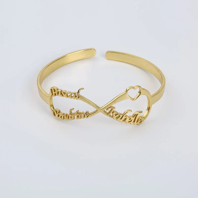 

Gosun Custom Nameplate Name Bracelet Stainless Steel Adjustable Bracelet Charm Cuff Bangles Personalized Women Kids Baby Jewelry