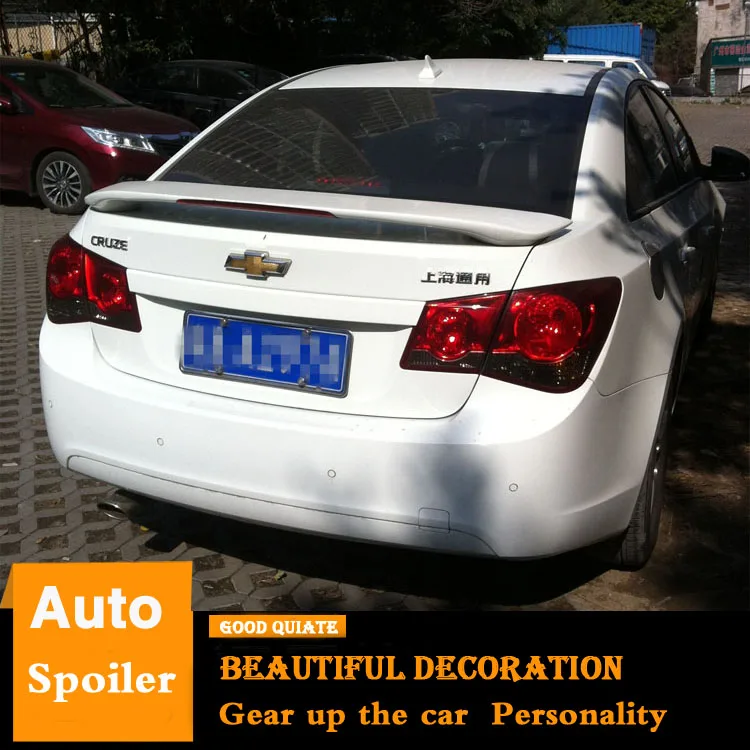 Для Chevrolet Cruze 2009 2014 авто ABS пластик Неокрашенный задний Багажник крыло губа