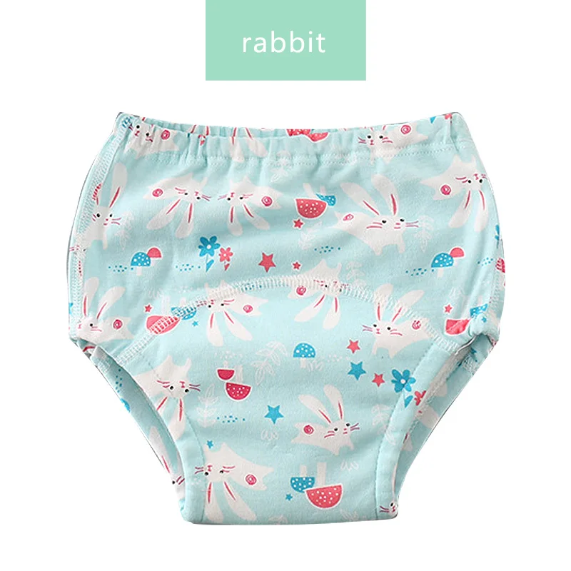 Elinfant, 1 шт., 6 Слоев Пеленки, хлопковые детские моющиеся подгузники, многоразовые подгузники/Детские тренировочные штаны - Цвет: rabbit