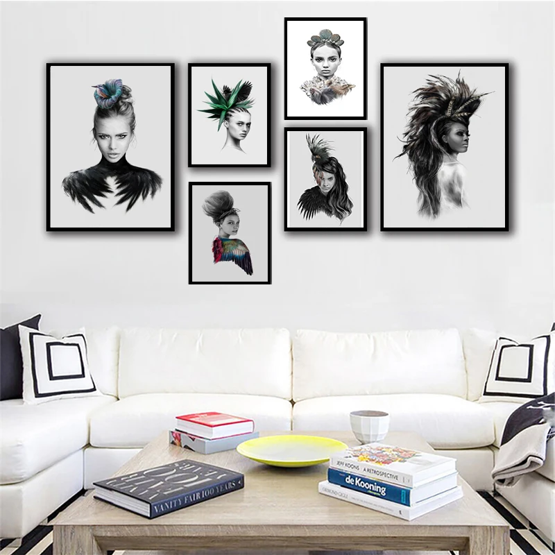 Холст с изображением женщины цветов настенная Картина на холсте для девочек