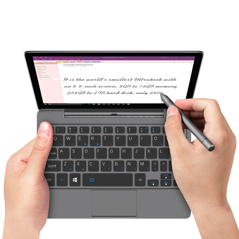 GPD P2 MAX 8.9 Inches Mini Laptop Tablet PC Windows 10 Intel Celeron 3965Y Notebook 8GB 256GB 2.4G&5G WiFi BT 4.2 Touch Control