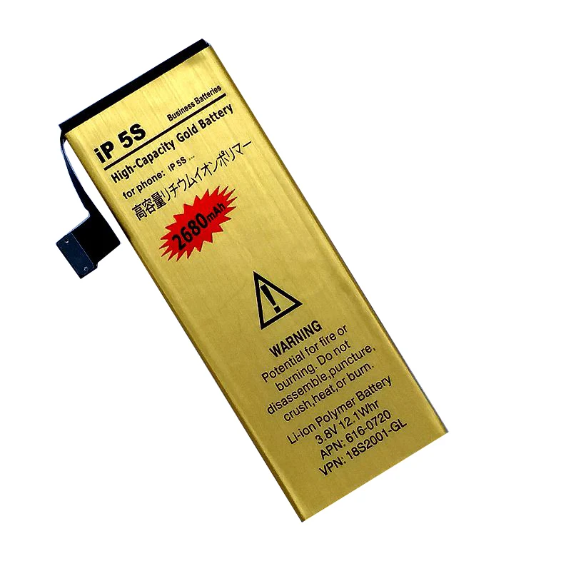 2019 100% новая батарея телефона для iphone 5S реальная емкость 2680mAh с бесплатными