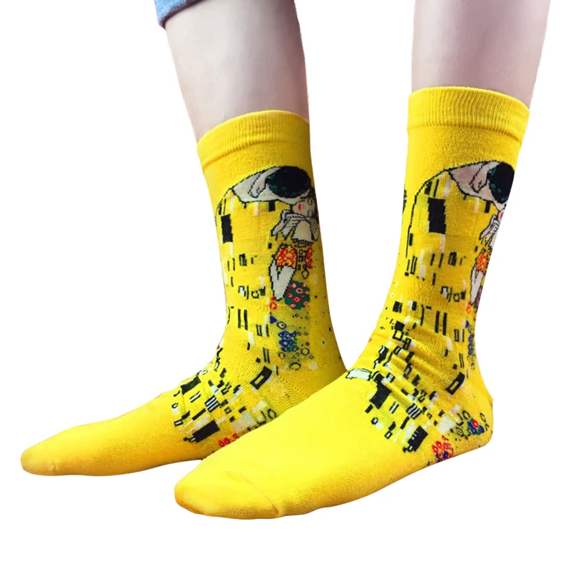 Носки NORMOV женские креативные хлопковые Смешные дышащие эластичные средней длины