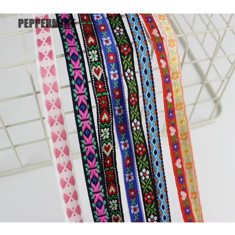 2 ярда Этническая вышивка лента с цветочным кружевом сделай сам аксессуары для
