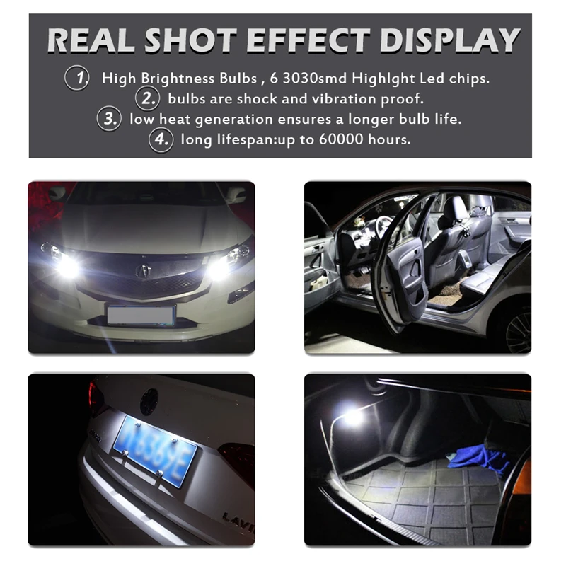 

10pcs/lot T10 LED Canbus W5W Car Parking Lights Bulb For BMW E46 E60 E90 E39 E36 F10 F20 F30 E30 E53 E87 Interior Lamp 194 168