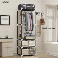 simple coat rack stand spray paint metal home supplies storage cabinet bedroom wardrobe closet floor clothes hanger with hook