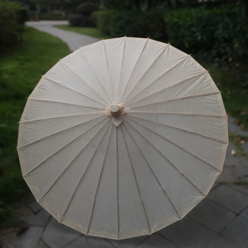 Beige paper umbrella 1 шт./лот, Свадебный зонтик из ткани для взрослых, Шелковый Зонтик для невесты, вечерние украшения, зонтик с длинной ручкой - Цвет: Beige paper umbrella