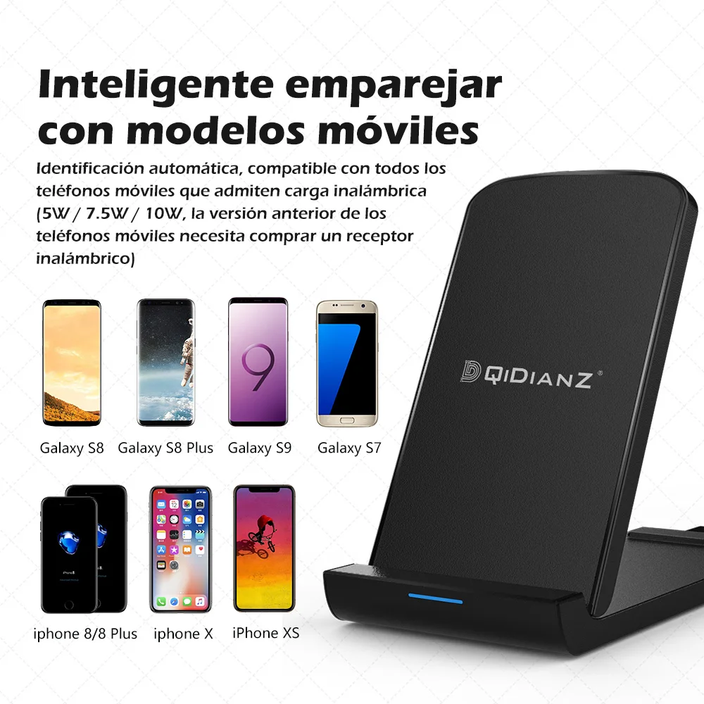 Беспроводное зарядное устройство 10 Вт складная подставка для Samsung S9 S8 iPhone X XR XS Max