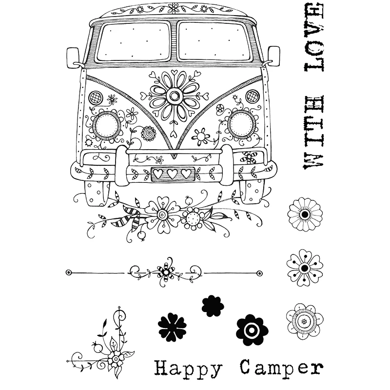 Camper прозрачный силиконовый штамп/печать для DIY скрапбукинга/фотоальбом
