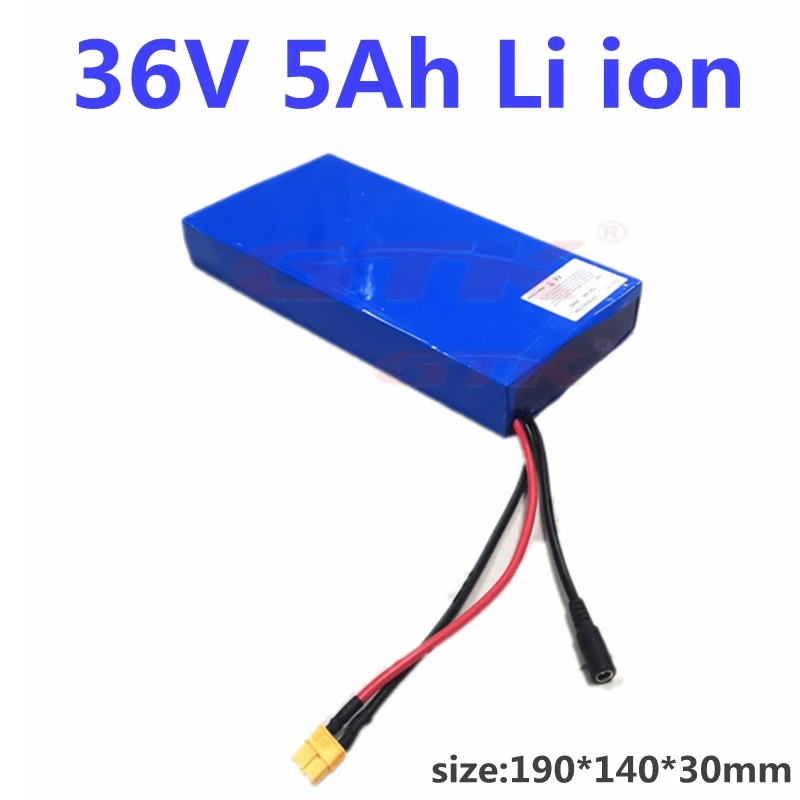 Литий ионная аккумуляторная батарея GTK 36 В 5 Ач с BMS для электрического велосипеда