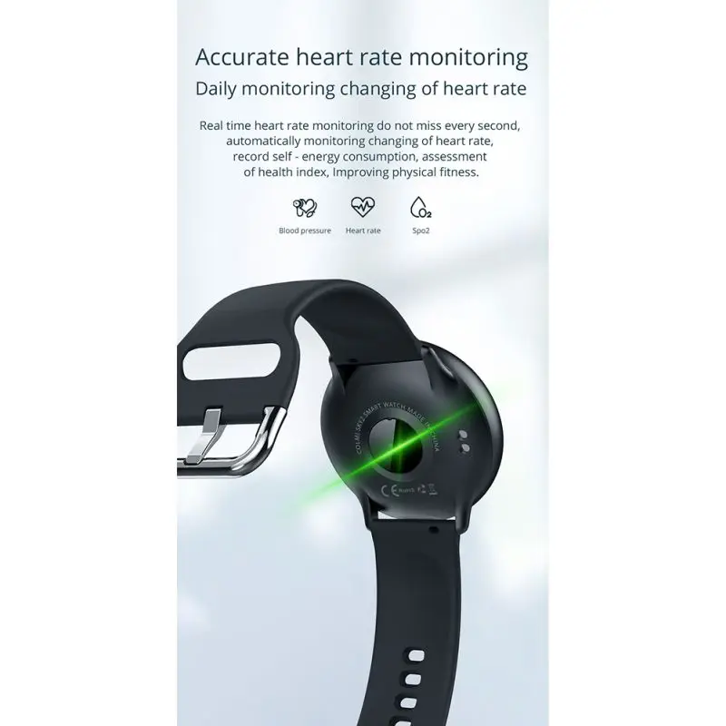 Водонепроницаемые IP68 фитнес-треки кровяное давление умные часы с монитором