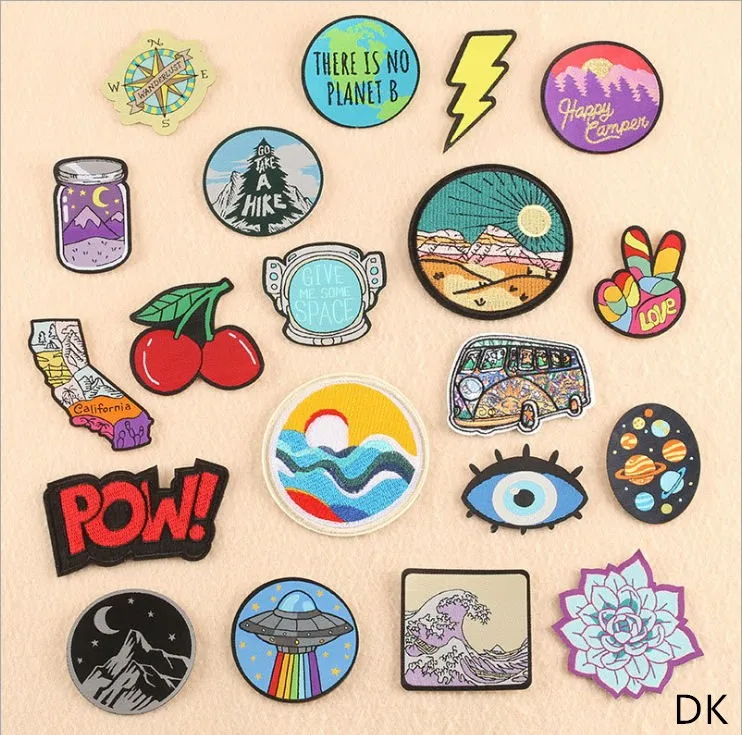 

New arrival 10 pcs Embroidered patches both iron on sew on Jeans coat Tshirt bag shoe hat decor repair Motif emblem accessory